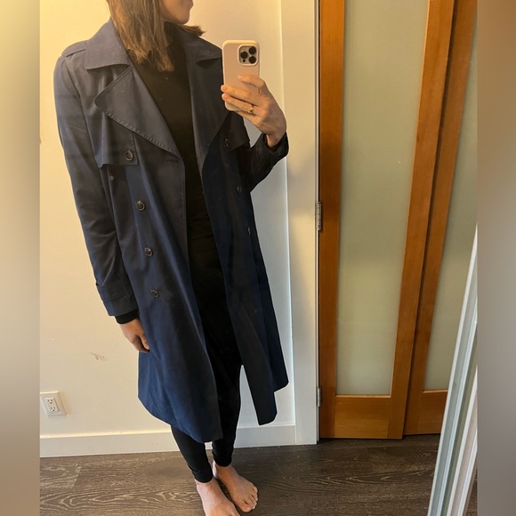 Navy blue trench coat - Picture 2 of 5